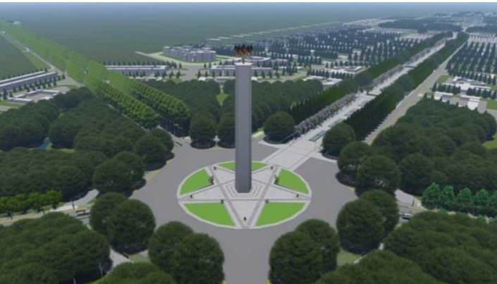 Tampak maket Ibu Kota Negara Baru. Foto: Kementerian PUPR