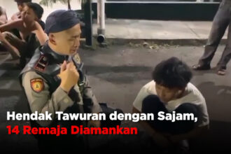 Hendak Tawuran dengan Sajam, 14 Remaja Diamankan