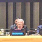Menteri Pekerjaan Umum dan Perumahan Rakyat (PUPR) Basuki Hadimuljono menghadiri HELP Special Event: 6th UN Special Thematic Session on Water Disasters, Selasa (21/03) di New York, Amerika Serikat. Foto: pupr