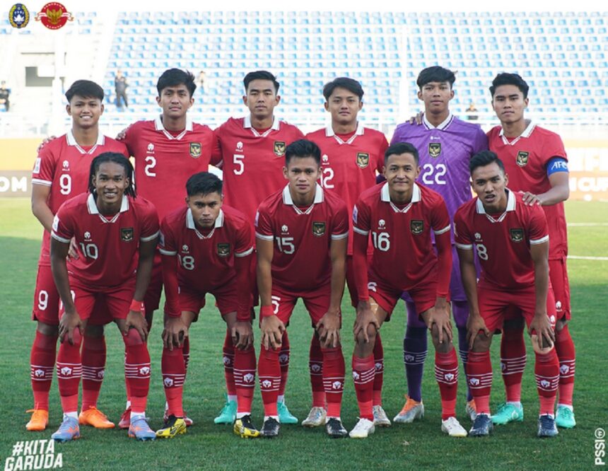Timnas Indonesia U-20 kalah dari Irak U-20 pada laga perdana Piala Asia U-20. Foto: Twitter PSSI