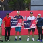 Petenis Swedia Leo Borg akhirnya tampil sebagai juara tunggal putra BNI-MedcoEnergi International Tennis M25K Seri II . Ist