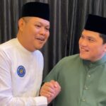 Ketua Umum Dewan Pimpinan Pusat Loyalis Erick Thohir (DPP LETHO) Anshar Ilo tampil bersama Menteri BUMN yang juga Dewan Pembina FAI, Dr. H.C Erick Thohir. Foto: Dok Pribadi