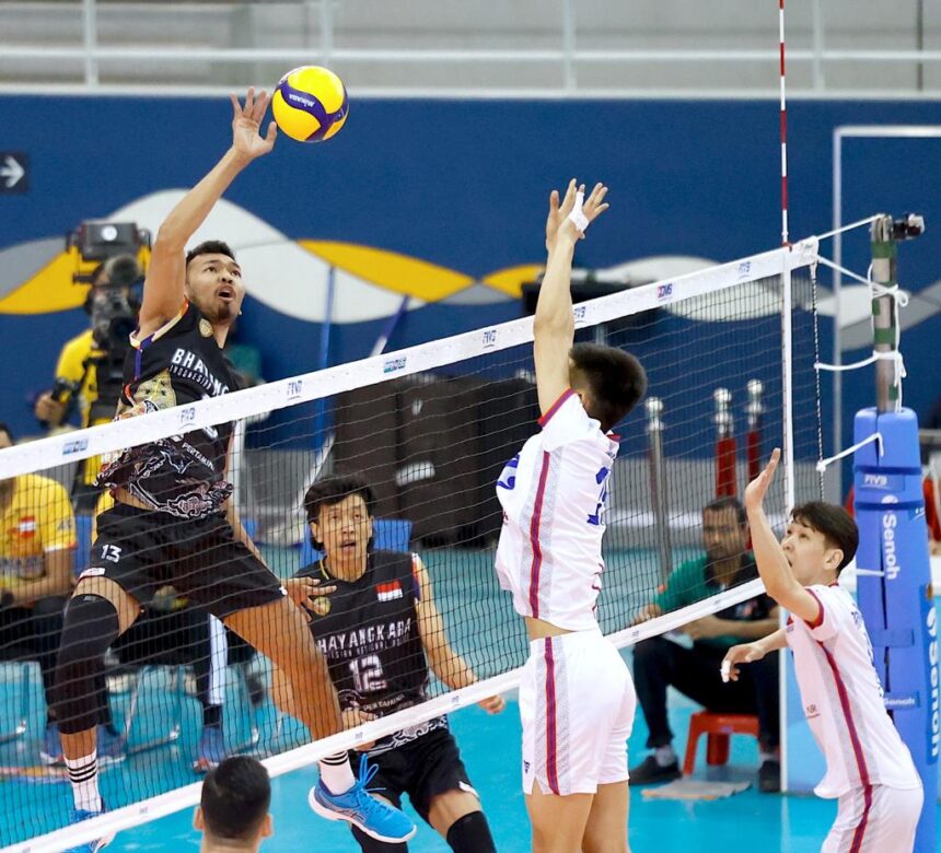 Tim bola voli Jakarta Bhayangkara Presisi yang disponsori oleh Pertamina sukses menjadi runner-up dalam Asian Men’s Club Volleyball Championship (AVC ) 2023 seusai melawan tim Jepang, Suntory Sunbirds