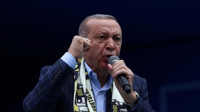 Recep Tayyip Erdogan menang Pemilu Turki 2023 putaran kedua. (REUTERS/CAGLA GURDOGAN)