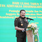 Jaksa Agung ST Burhanuddin dalam peringatan hari ulang tahun Ikatan Adhyaksa Dharmakarini (IAD) di Gedung Utama Kejaksaan Agung, Jakarta, Jumat (21/7). Foto: Yudha Krastawan/ipol.id