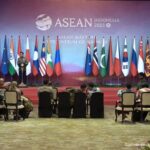 Presiden Jokowi menerima kunjungan kehormatan para menteri luar negeri ASEAN, Jumat (14/07/2023), di Shangri-la Hotel, Jakarta.