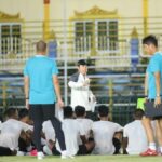 Sesi latihan Timnas U-23 Indonesia, sebelum menghadapi Malaysia pada laga pertama Grup B Piala AFF U-23 di Rayong Province Stadium, Thailand. PSSI.org
