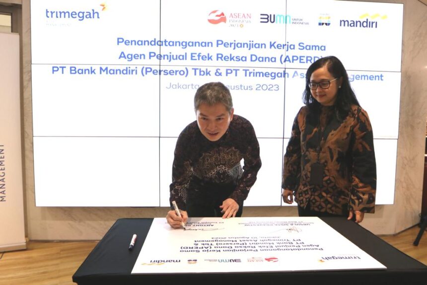 Bank Mandiri menjalin kerja sama dengan PT Trimegah Asset Management untuk menghadirkan tiga reksa dana pilihan di berbagai kelas aset yang dapat diakses melalui fitur Livin’ Investasi di SuperApp Livin’ By Mandiri. Foto: Bank Mandiri