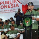 Kepala Staf Angkatan Darat (Kasad) Jenderal TNI Dudung Abdurachman pada acara penutupan Lomba Seni Budaya dan Olahraga Piala Kasad Tahun 2023 yang digelar di Stadion Mandala, Jayapura Papua, Jumat (18/8). Foto: Dispenad
