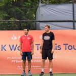 Pasangan ganda putra Markos Kalovelonis/Khumoyun Sultanov akhirnya juara Amman BNI M25K Seri kedua. Foto/istimewa