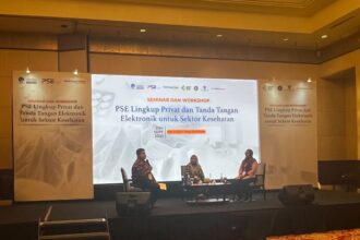 Seminar dan Workshop PSE Lingkup Privat dan Tanda Tangan Elektronik untuk Sektor Kesehatan yang digelar di Jakarta baru-baru ini.