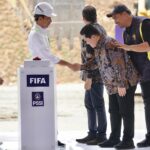 Ketua Umum Persatuan Sepak bola Seluruh Indonesia (PSSI) Erick Thohir mengatakan _groundbreaking national training center (TC)_ di Ibu Kota Nusantara (IKN) pada Jumat (22/9/2023). Foto/pssi