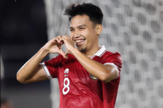 Pratama Arhan berhasil mencetak gol penutup pada laga Indonesia U-23 vs Taiwan U-23. Foto: Tangkapan layar @idextratime