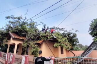 Kondisi rumah warga terdampak angin kencang di Kabupaten Pandeglang, Banten, Kamis (26/10). Foto: BPBD Kabupaten Pandeglang