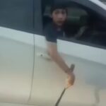 Begal di Tol Tangerang gunakan sajam. Foto: IG, @lambe_turah (tangkap layar)