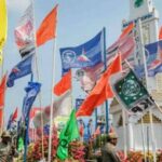 Bendera parpol peserta pemilu di 2024.(foto istimewa)