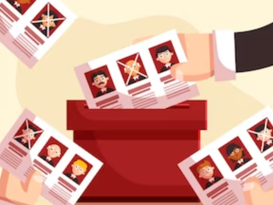 Ilustrasi kertas suara pileg 2024.