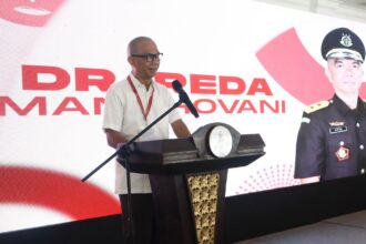 Jaksa Agung Muda Intelijen selaku Plt Kepala Kejaksaan Tinggi DKI Jakarta Reda Manthovani dalam Rapat Kerja Daerah (Rakerda) Tahun 2023 di kawasan Kebayoran Baru, Jakarta Selatan, Selasa (12/12). Foto: Seksi Penkum Kejati DKI Jakarta