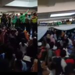 Mahasiswa Aceh unjukrasa mengusir pengungsi Rohingya dari Balai Meuseuraya Aceh. Foto: IG, @viralyes (tangkap layar)