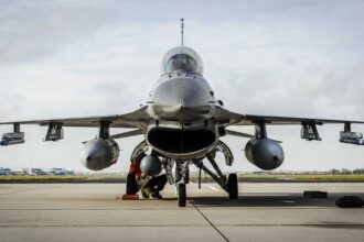 Pengiriman F-16 merupakan salah satu elemen terpenting dari perjanjian yang dibuat Belgia mengenai dukungan militer Eropa untuk Ukraina. Foto: EPA