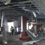 Tampak lantai Rumah Sakit Semen Padang di Kota Padang, Sumatera Barat, yang meledak Selasa (30/1/2024). Foto: Tangkapan layar X @concordreview