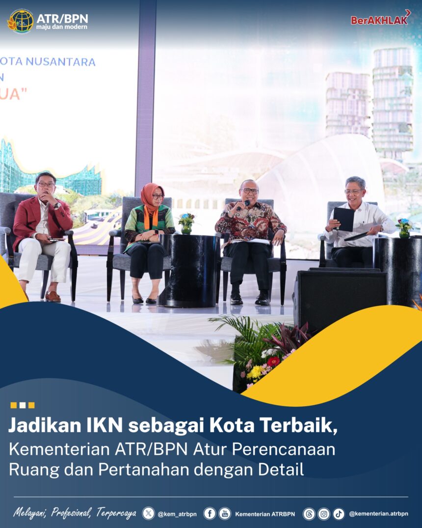 Selain pengaturan RTR di IKN, Kementerian ATR/BPN memastikan hak atas tanah menjadi salah satu faktor penting yang bisa meyakinkan para investor untuk berinvestasi di IKN. Foto: Dok humas Kmenterian ATR/BPN