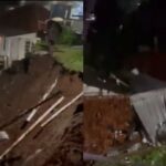 Situasi tanah longsor terjadi dua kecamatan di Kabupaten Bogor. Foto: X, @infocigadung (tangkap layar)