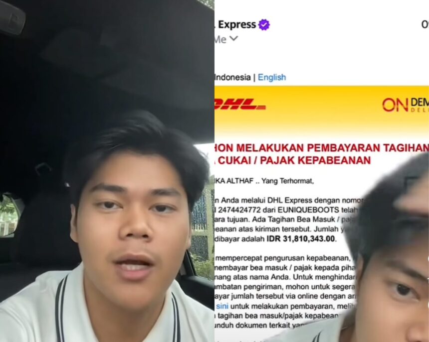 Pria curhat kena Bea masuk lebih mahal dibanding harga barang. Foto: IG, @terang_media (tangkap layar)