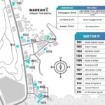 Tampak grafis pembagian hotel jamaah haji Indonesia di Mekkah