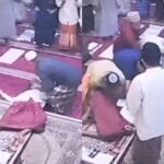 Imam Anre Gurutta (AG) Dr.KH Mujahid Said, M.Ag, meninggal dunia saat memimpin sholat subuh di Masjid Agung Kabupaten Takalar, Sulawesi Selatan. Foto: IG, @terangmedia (tangkap layar)