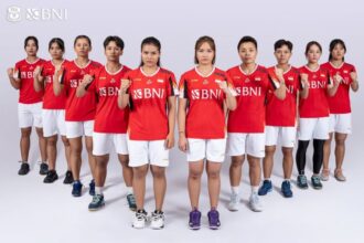 Tim Uber Indonesia kurang beruntung saat melawan China di partai Final Piala Uber 2024. Mereka kalah dari tuan rumah 0-3. Foto: PBSI