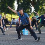 Pj Gubernur Sulsel, Prof Zudan saat melakukan senam, bersama jajaran di Pemda Sulsel. Foto: dok humas