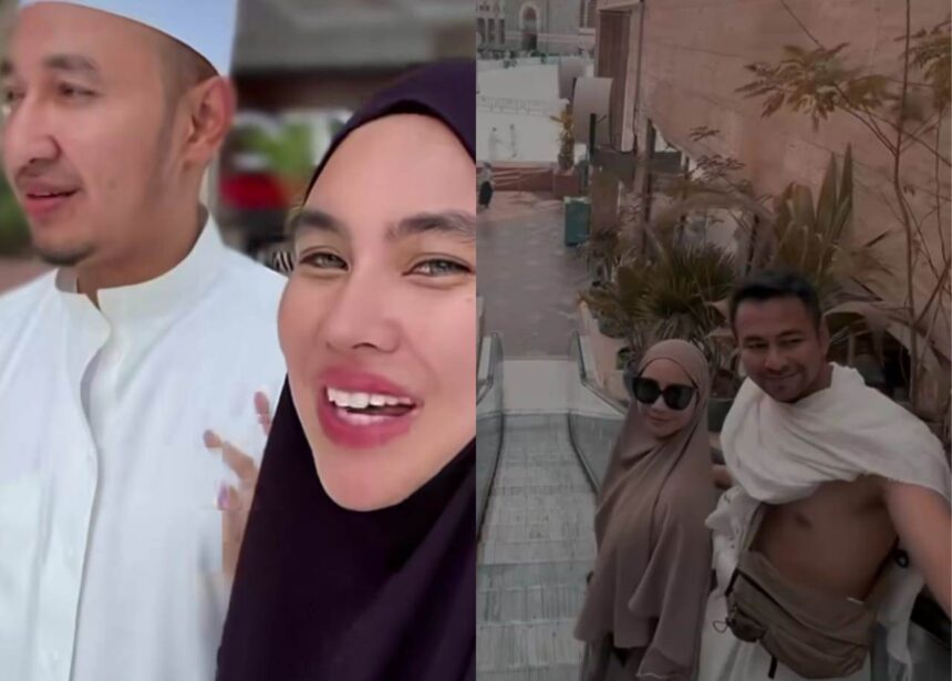 Kartika Putri buat konten di eskalator Masjidil Haram. Foto: Instagram @dramakuin.official