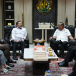 Jaksa Agung ST Burhanuddin saat menerima kedatangan Ketua KONI Pusat Marciano Norman di Gedung Utama Kejaksaan Agung, Jakarta, Rabu (12/6/2024). Foto: Puspenkum Kejaksaan Agung